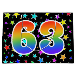 Färgglada stjärnor + regnbågsmönster "63" Event #