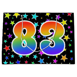 Färgglada stjärnor + regnbågsmönster "83" Event #