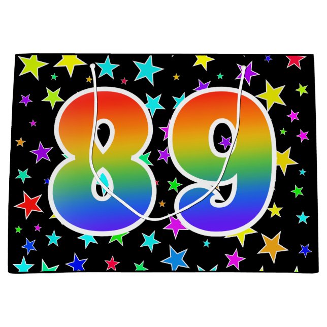 Färgglada Stjärnor + Regnbågsmönster "89" Event # (Framsidan)