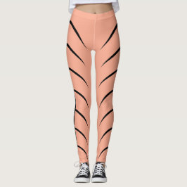 Färgglada, svarta Lins Leggings