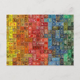 Färgglada Tallrikar från Alla 50 Delstater Vykort