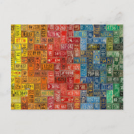 Färgglada Tallrikar från Alla 50 Delstater Vykort