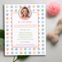 Färgglada tassar skräddarsydda fotohundpromenadtjä