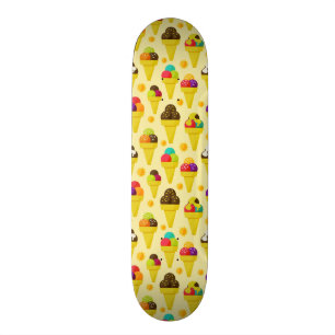 Färgglada tecknade glasskoner skateboard bräda 19,5 cm
