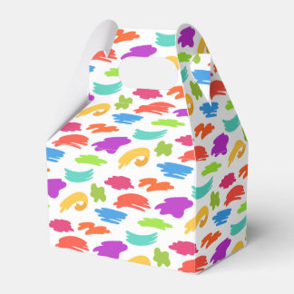 Färgglada tecknade penseldrag presentaskar