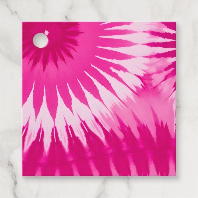 Färgglada Tie Dye-konstpresentkort Gåvor Etiketter (Framsida)