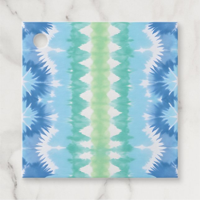 Färgglada Tie Dye-konstpresentkort Gåvor Etiketter (Framsida)