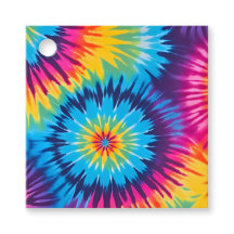 Färgglada Tie Dye-konstpresentkort