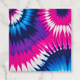 Färgglada Tie Dye-konstpresentkort Gåvor Etiketter