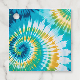 Färgglada Tie Dye-konstpresentkort Gåvor Etiketter