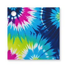 Färgglada Tie Dye-konstpresentkort