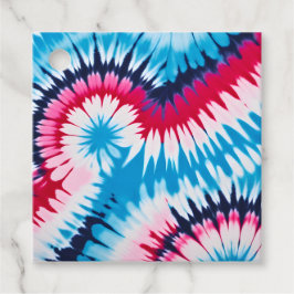 Färgglada Tie Dye-konstpresentkort Gåvor Etiketter