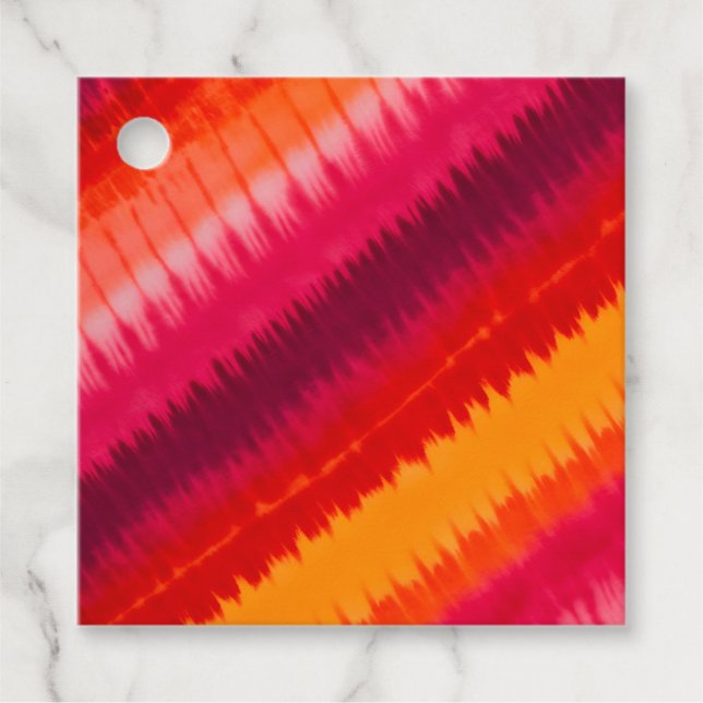 Färgglada Tie Dye-konstpresentkort Gåvor Etiketter (Framsida)