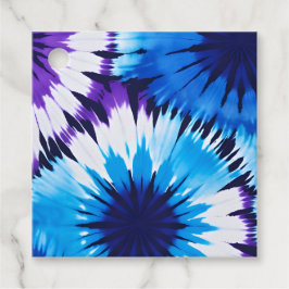 Färgglada Tie Dye-konstpresentkort Gåvor Etiketter