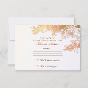 färgglada trädblad elegant rsvp-design OSA kort