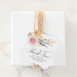 Färgglada trädgårdsblommor Elegant tack Gåvor Etiketter