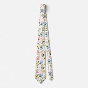 Färgglada trädgårdsblommor vildblomma vår äng slips