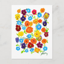 Färgglada trädgårdsblommor