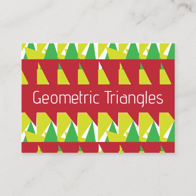 Färgglada Trianglar Geometriska  Visitkort (Framsida)