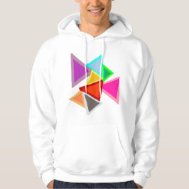 Färgglada trianglar hoodie