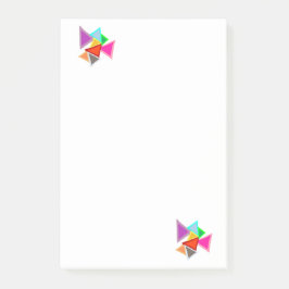 Färgglada trianglar post-it block