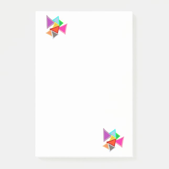 Färgglada trianglar  post-it block (Framsida)