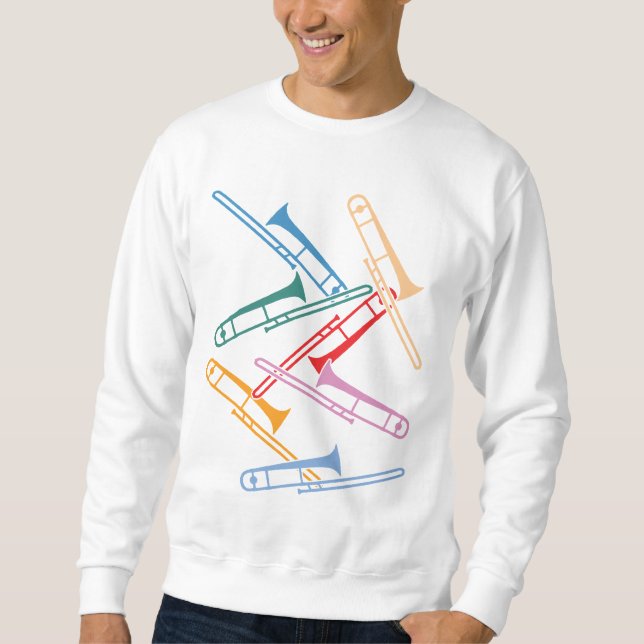 Färgglada Tromboner Sweatshirt (Framsida)