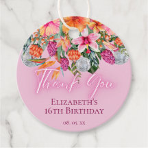 Färgglada Tropiska Blommor Disco Bollar Neon Glöd