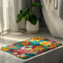Färgglada tropiska blommor Mönster