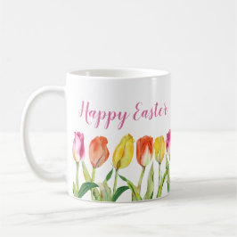 Färgglada tulpaner Glad påsk Kaffemugg