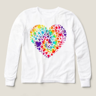 Färgglada Tye Dye Die Tie Hjärtan Alla Hjärtans Da T Shirt