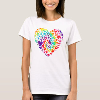 Färgglada Tye Dye Die Tie Hjärtan Alla Hjärtans Da T Shirt