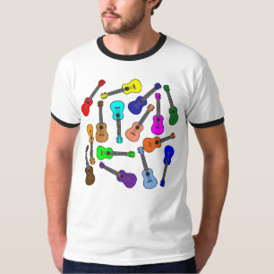 Färgglada Ukuleles T Shirt