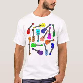 Färgglada Ukuleles T Shirt