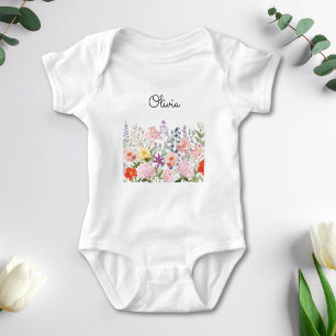Färgglada Vackra Blommor Blomsterträdgård Personli T Shirt