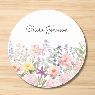 Färgglada Vackra Blommor Blomsterträdgård Personli Underlägg