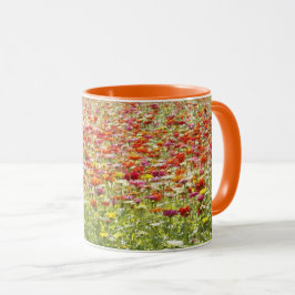 Färgglada vårblommor mugg