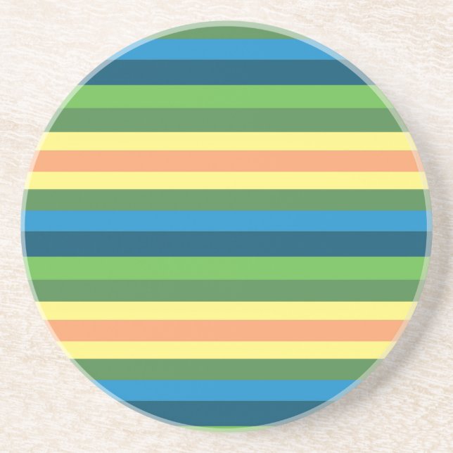 Färgglada vårstämningslinjer Coasters Underlägg (Framsidan)