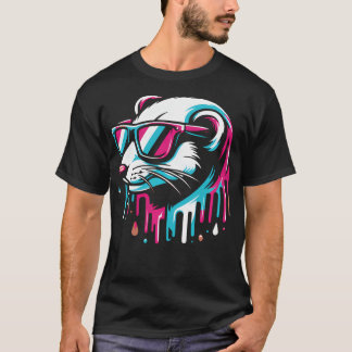 Färgglada Vessla Solglasögon Konst Cool T Shirt