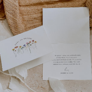 Färgglada vilda blommor Baby i knopp Baby Shower Tack Kort