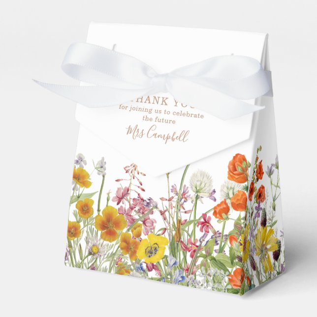 Färgglada Vilda Blommor Land Framtid Fru Blommig Presentaskar (Framsidan Sidan)