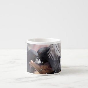 Färgglada Vingar Duva Fågel Foto För Fågelälskare Espressomugg