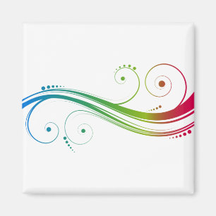 Färgglada Virvlar Magnet