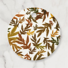 Färgglada Whimsical Höst Höst Rustika Löv Gåvor Etiketter