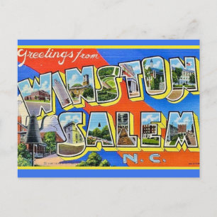 Färgglada Wiston Salem NC Hälsningar  Postkort Vykort
