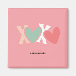 Färgglada "XOXO" Alla hjärtans dag Magnet