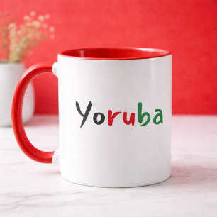 Färgglada Yoruba Panafrikanska Mugg