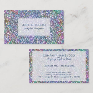 Färgglam glitter struktur visitkort
