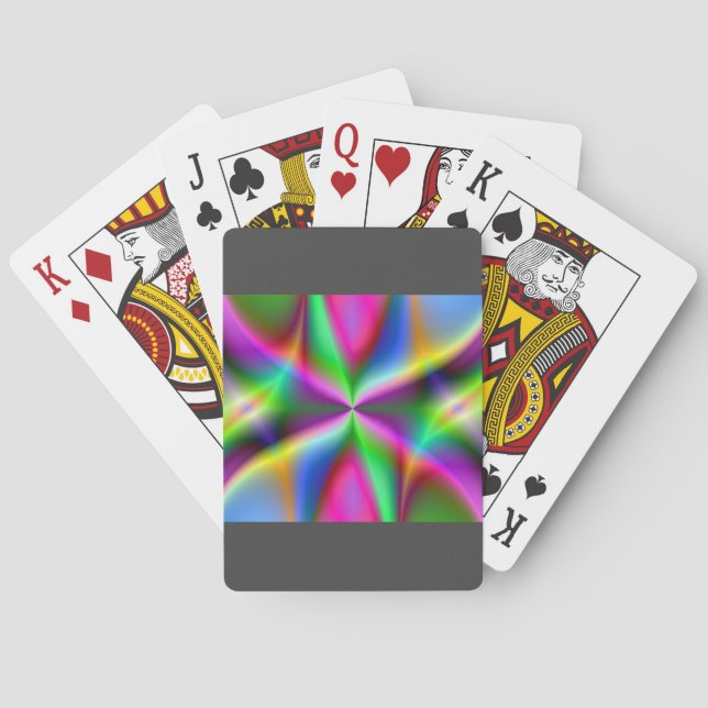 Färgglans Metallisk Fraktal Lyster  Casinokort (Baksidan)