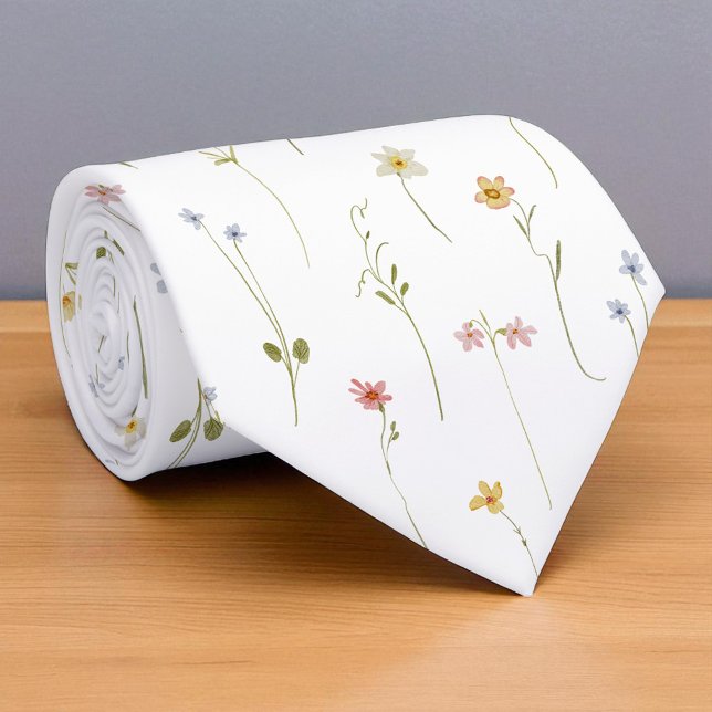 Färgglard Trädgård Blommor Vår Äng Slips (Skapare uppladdad)